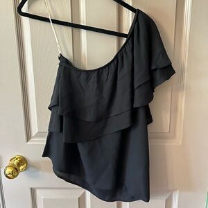 REVAMPED One Shoulder Ruffle Tiered Top